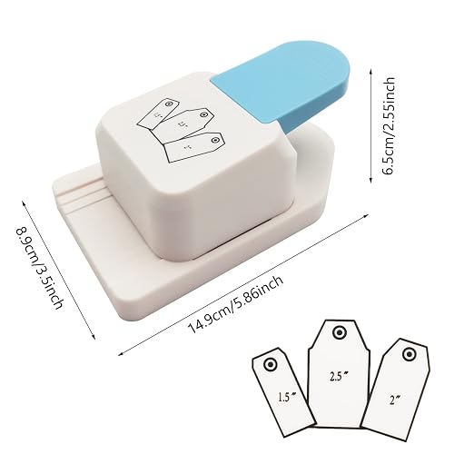 Paper Craft Tag Punch, 2 or 2.5 Inch Gift Tag Paper Punches - Image 2