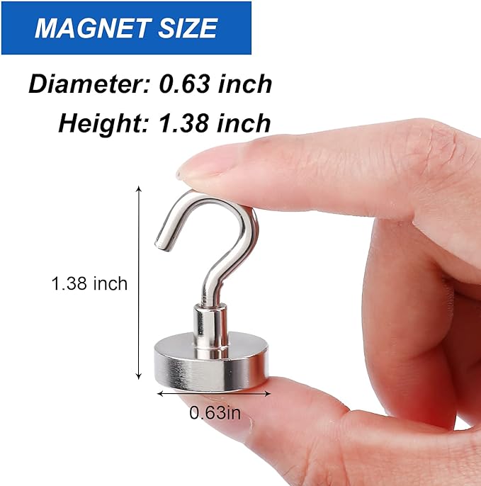 LOVIMAG Neodymium Strong Magnetic Hooks, 30Lbs Rare Earth Magnets Heavy Duty - Image 2