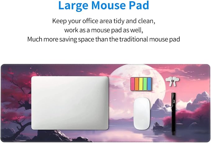 Watercolor Japanese Large Gaming Mouse Pad, Japanese Mouse Pad 31.5 x 11.8 in - Image 5