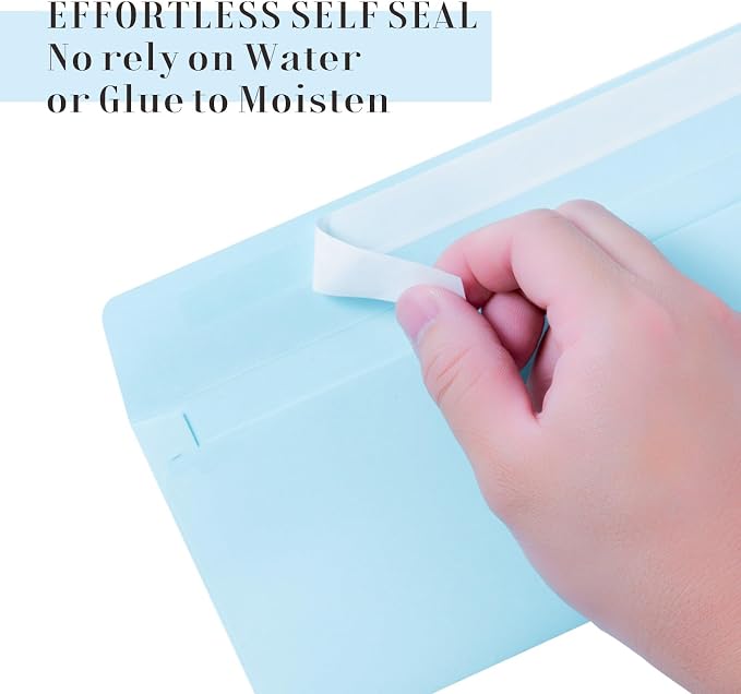 Keketer 50 Pack #10 Colored Business Envelopes Self Seal, 4.13 x 9.49 Inches - Image 3