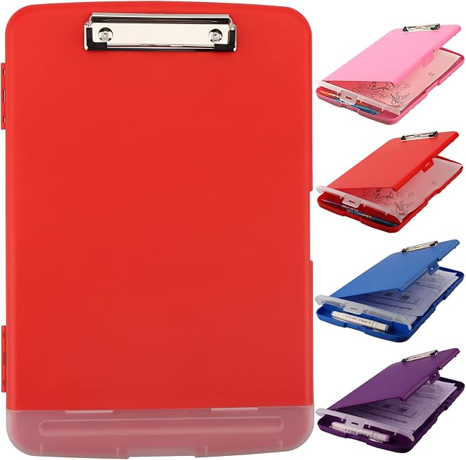 SFLHHDM Clipboard with Storage, Clip Boards 8.5x11, Plastic Clipboards with Pen by SFLHHDM