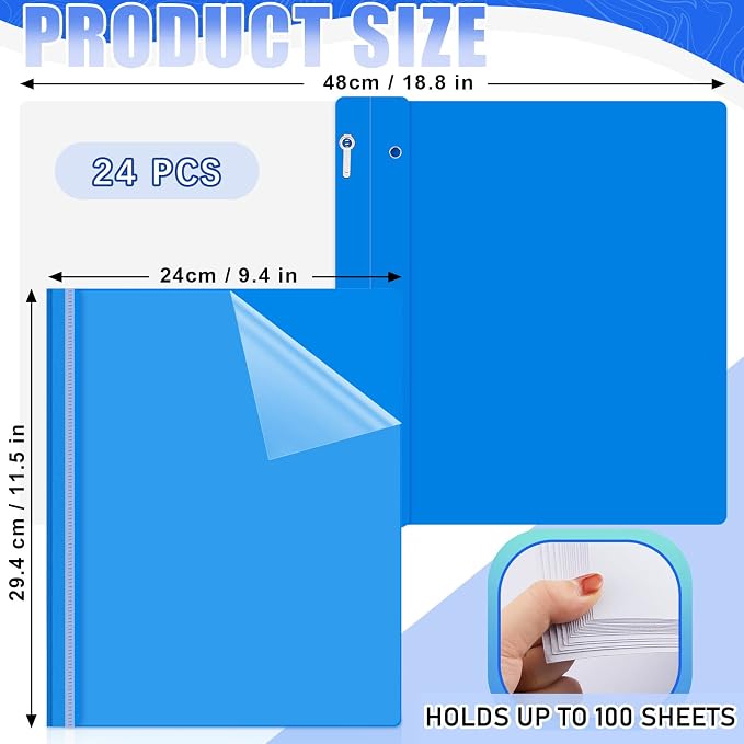 Teling 24 Pcs Clear Front Report Covers - Image 2