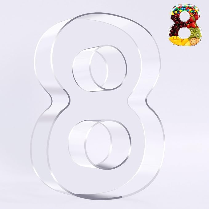 Ledido 10’’ Acrylic Number Charcuterie Board Box, Reusable Fillable Serving Tray by Ledido