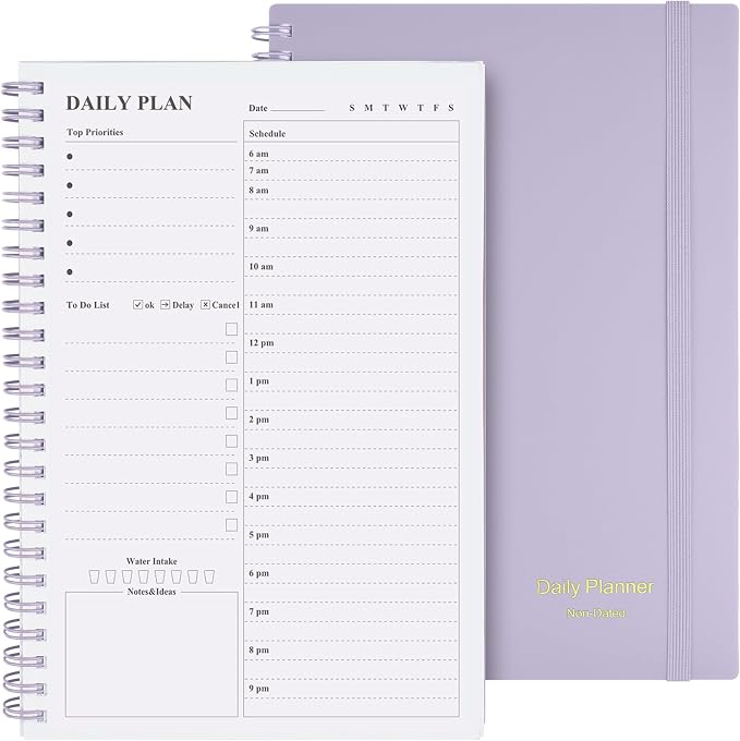 Asten Daily Planner Notebook, Undated To Do List by AstenInc
