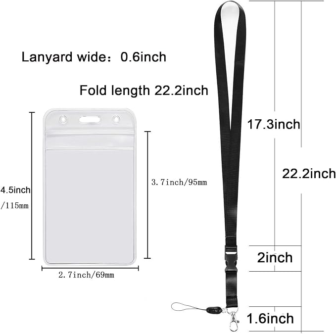 YOUOWO 1Pack Vertical ID Badge Holder - Image 2