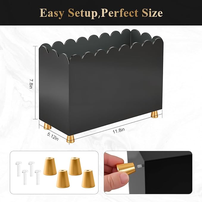 Acrylic Magazine Holder, Magazine Rack Floor, Sleek Black Stylish Organizer - Image 7