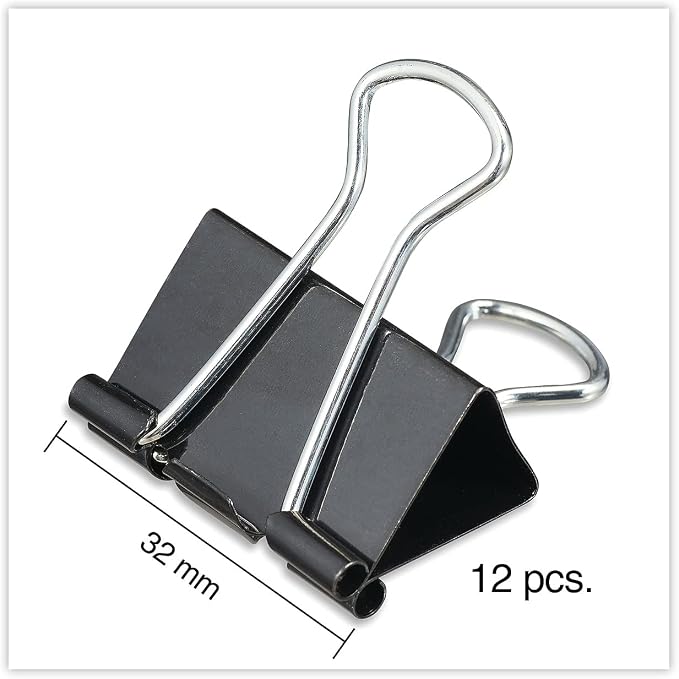 Universal 10210 Medium Binder Clips, 5/8" Capacity, 1 4" Wide - Image 5