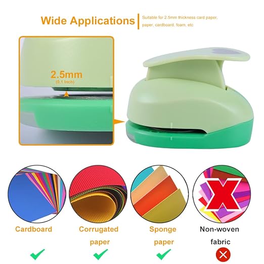 UCEC 2 Inch Heart Punch, Heart Paper Punch Shapes, Large Decorative Craft - Image 5