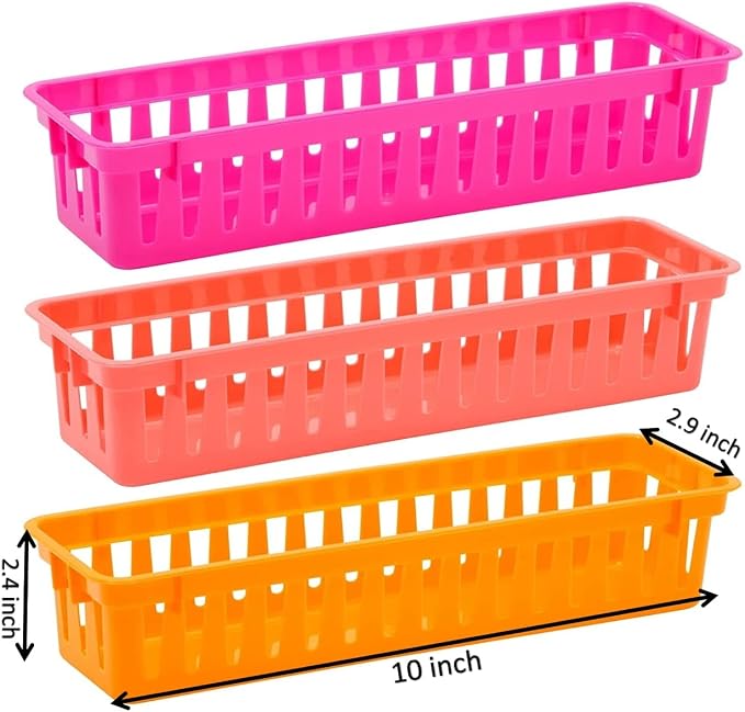 RAUVOLFIA 12 Pack Classroom Pencil Organizer Pencil Basket or Crayon Basket - Image 2