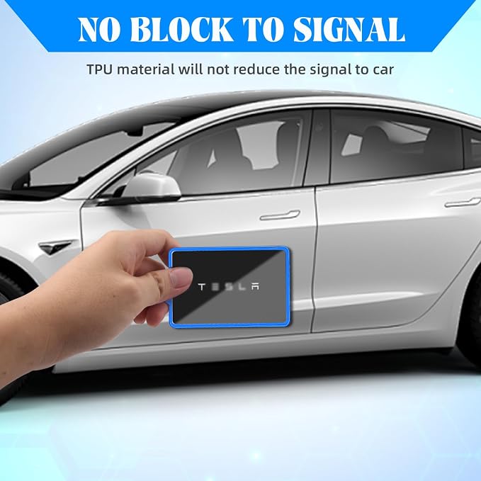 QBUC for Tesla Transparent Card Key Cover Holder Soft Card Key Cover for Tesla - Image 4