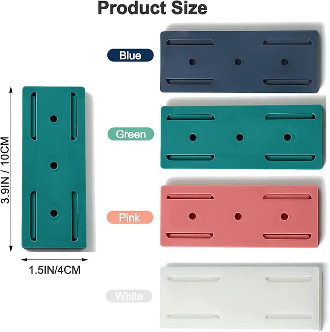 CHNLML 12PCS Power Strip Holder, Adhesive Punch-Free Socket Holder, Self - Image 2
