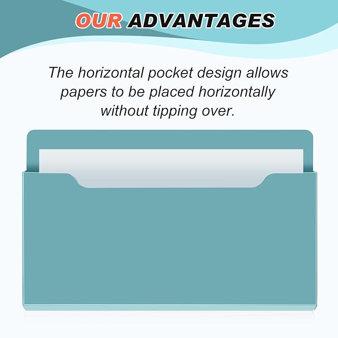 Feifeiya Magnetic Pocket File Holder Large File Folder Organizer Paper Mail - Image 3