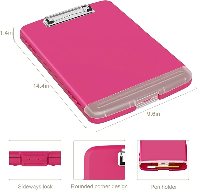 Piasoenc Clipboard with Storage, 8.5 x 11 Organization Box with Pen Holder and - Image 3