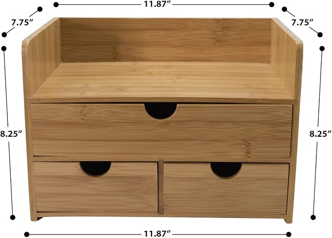 Sorbus Bamboo Desk Organizer - Image 3