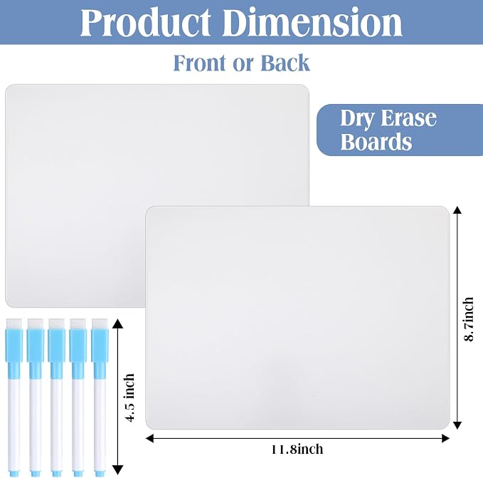 Fulmoon 150 Pcs Dry Erase Lapboard Set - Image 2