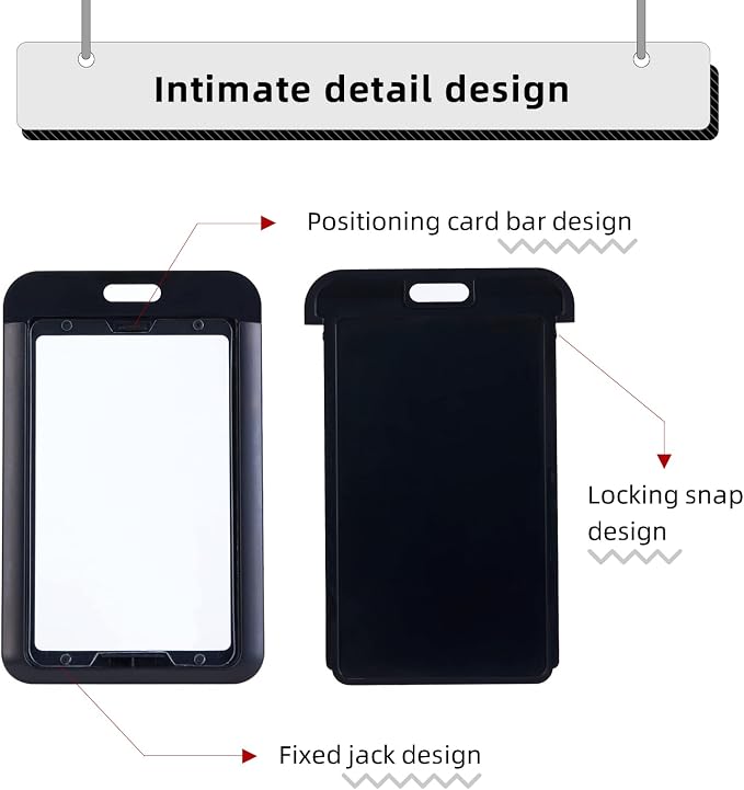 6 Pack Sliding ID Badge Holder - Image 3