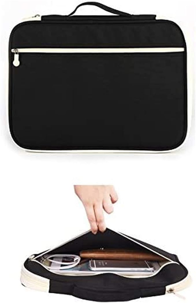 JAKAGO A4 Travel Portfolio Multifunctional Document Organizer Zippered Case - Image 8
