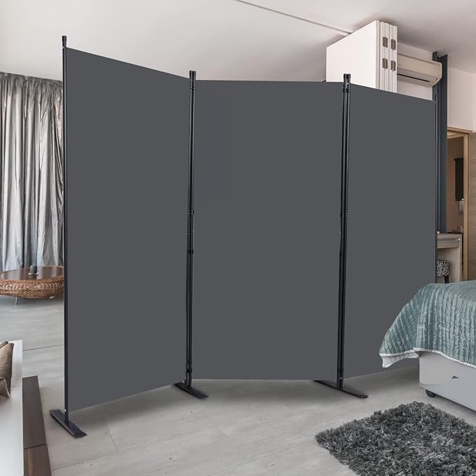 CHOSENM Room Divider, 3 Panel Folding Privacy Screens - Image 7