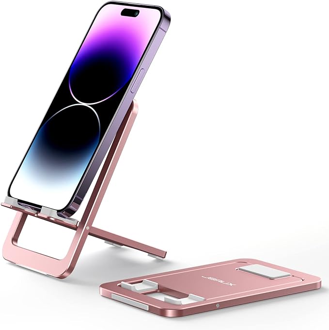 JSAUX Cell Phone Stand, Foldable Aluminum Adjustable Phone Holder by JSAUX