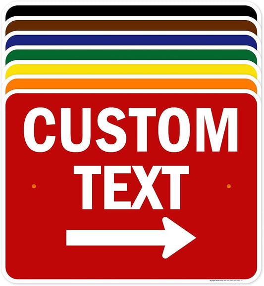 Custom Arrow, Custom Directional Sign, Right Arrow, 18x24 Inches, Rust Free by MySignCenter
