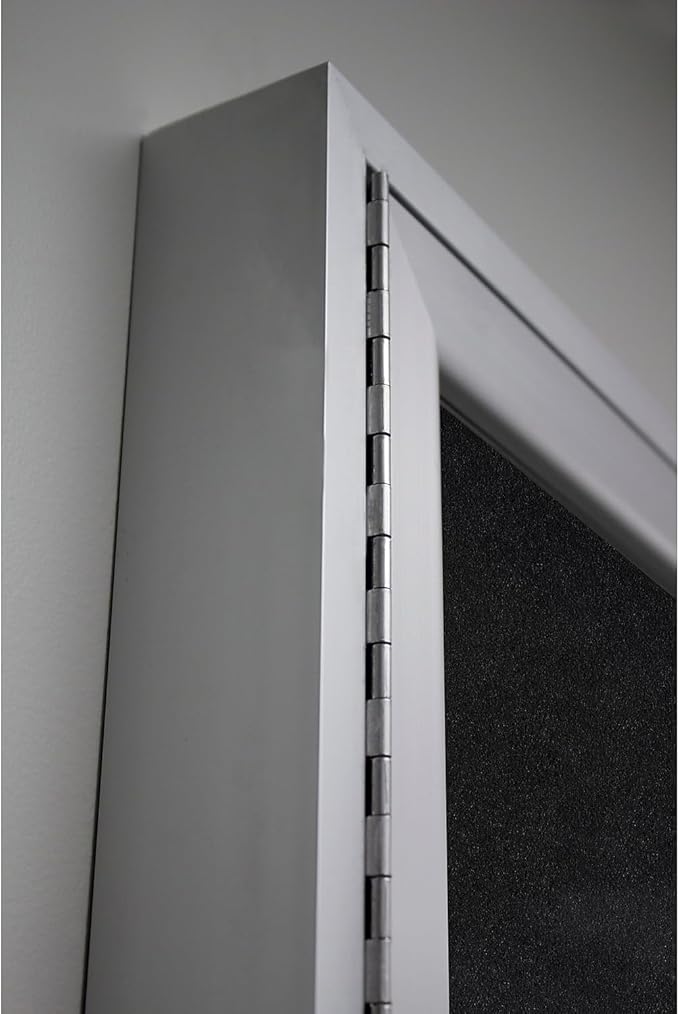 Ghent 24" x 36" 1-Door indoor Enclosed Recycled Rubber Bulletin Board, Shatter Resistant, with Lock, Satin Aluminum Frame,Confetti (PA121 1/2TR-CF),Made in the USA-DeskLoop Office