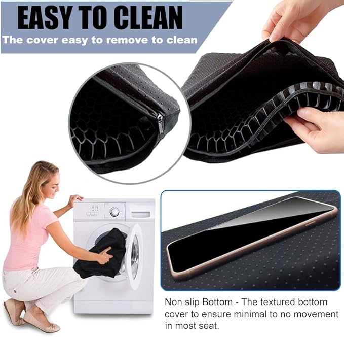 Gel Seat Cushion for Long Sitting Pressure Relief - Image 6