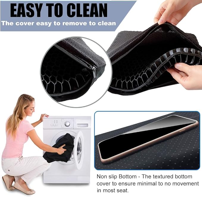 Gel Seat Cushion for Long Sitting Pressure Relief - Image 6