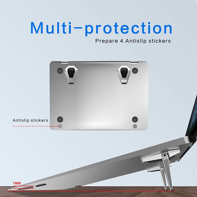 Laptop Stand Portable, Zinc Alloy Laptop Mini Stand, Laptop Riser Invisible - Image 8