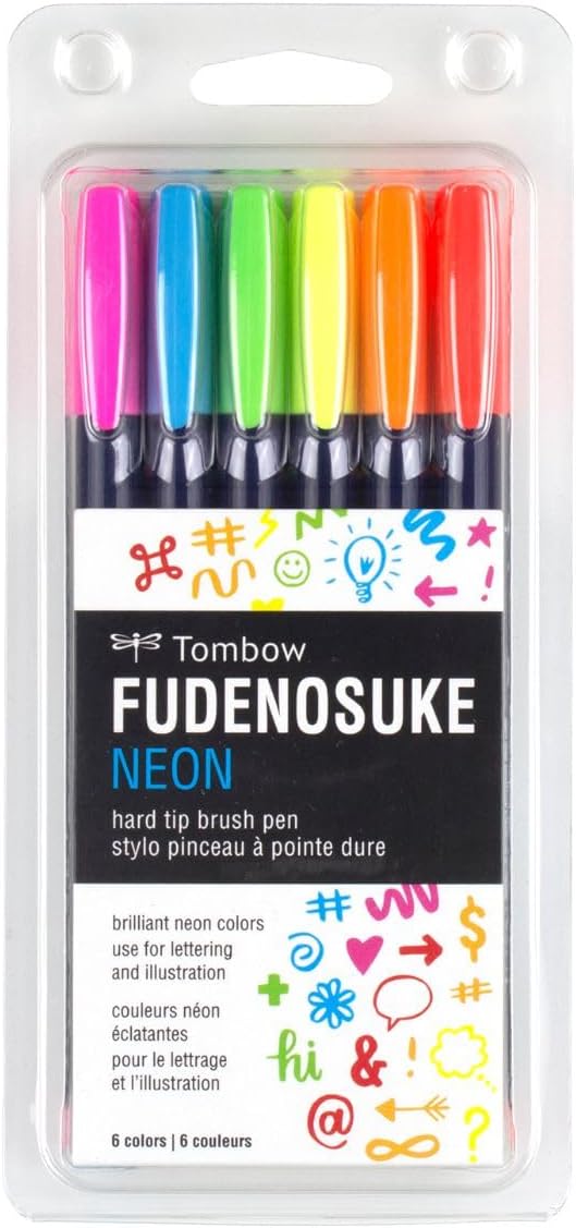 Tombow 56437 Fudenosuke Neon Brush Pen by Tombow