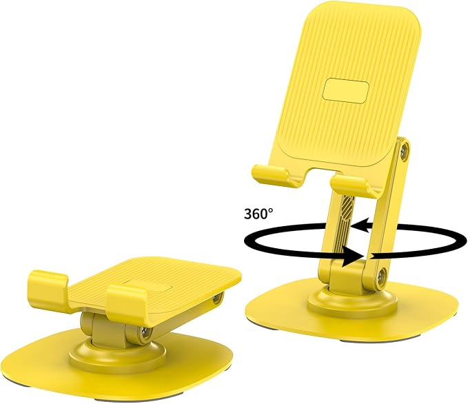 360° Rotating Cell Phone Stand for Desk, Adjustable & Foldable Phone Holder by CXTX