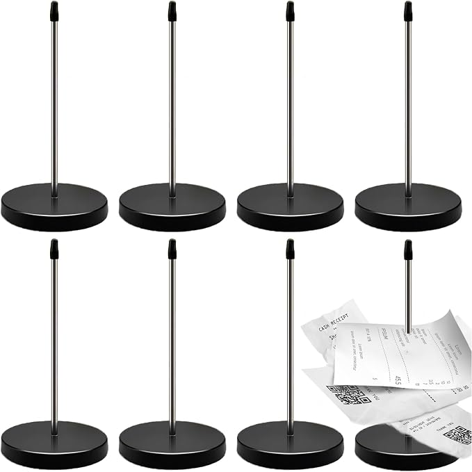 8 PCS Desk Receipt Holder Stainless Steel Receipt Spike 5.5 Inch Check Spindle by Unknown