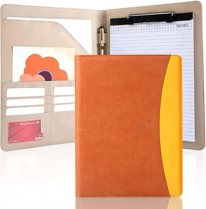 PU Leather A4 Clipboard Portfolio, Resume Padfolio Business Case | Features 25 by BRAVEELK