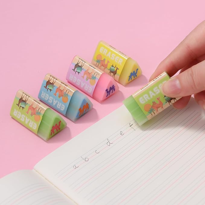16 Camel Jelly Erasers for Kids, Kawaii Animal Shaped Rectangular School Supplies-DeskLoop Office