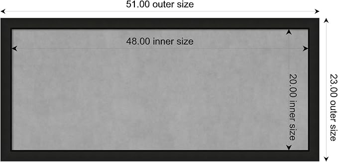 Amanti Art Black Framed Magnetic Board 23x51 Oversize Vision Board - Image 3