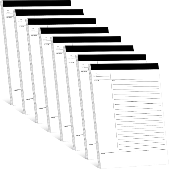 Outus 8 Pack Legal Pads 8.5" x 11.75" 50 Sheets/writing Notepad by Outus