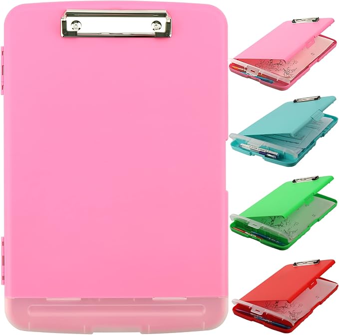 SFLHHDM Plastic Clipboard with Storage, High Capacity Clip Boards 8.5x11 with by SFLHHDM