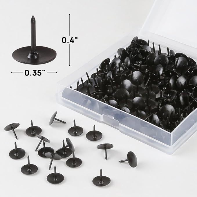 200PCS Thumb Tacks Flat Push Pins Wall Tacks Round Head Thumbtack - Image 2