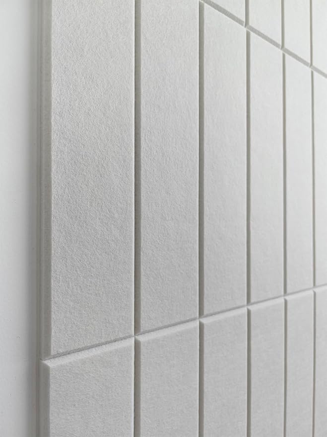 Large Cork Board Alternative - 24-Pack Felt Wall Tiles with Safe Removable Adhesive Tabs, Cork Wall Tiles Bulletin Board Home Office Essentials - Warm White-DeskLoop Office