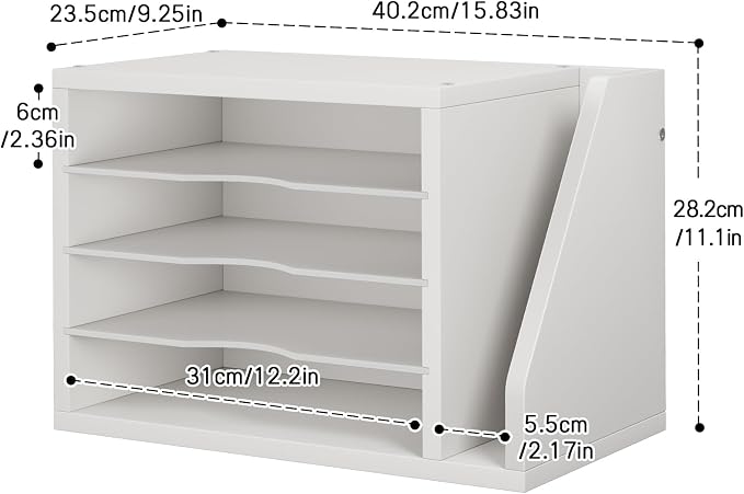 Creso hom Mail Sorter, File Organizer Desktop, Wood Desk Organizer - Image 2