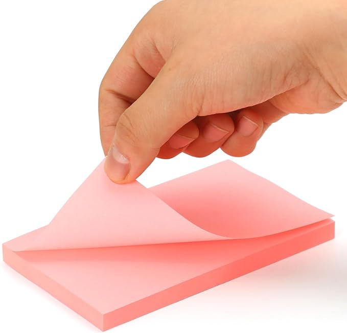 3 in x 5 in Large Sticky Notes, 76 x 127 mm 6 Pads Assorted Self-Stick Pads for Notebook,Office,School and Home,80 Sheets/Pad (12 Pads Brillant)-DeskLoop Office