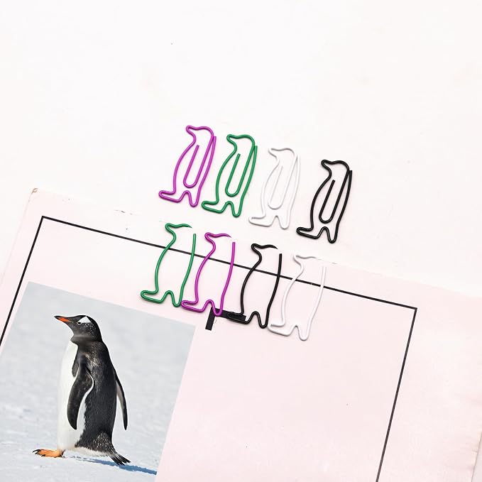 60 Pcs Penguin Paper Clips Mixed Color, Cute Penguin Gifts - Image 6
