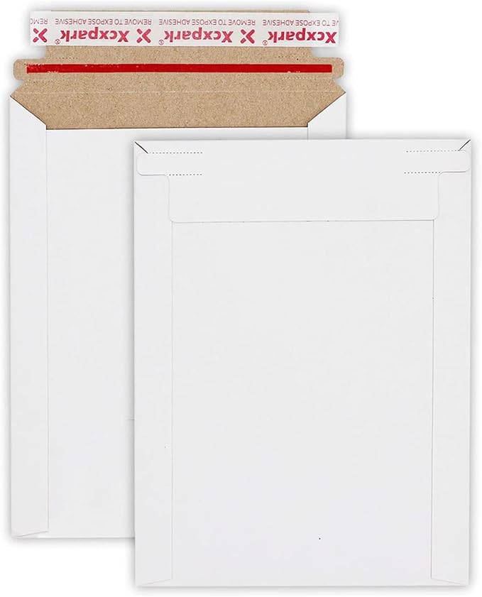 Xxcxpark 20 Pack Rigid Mailers, 7.5x9.5 inches Self Seal Photo Document Mailers by Xxcxpark