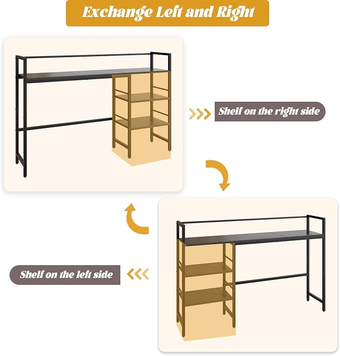 HavenlyYouth Desk Shelf, 45.4 Inch Wood Desk Organizer Shelf - Image 8