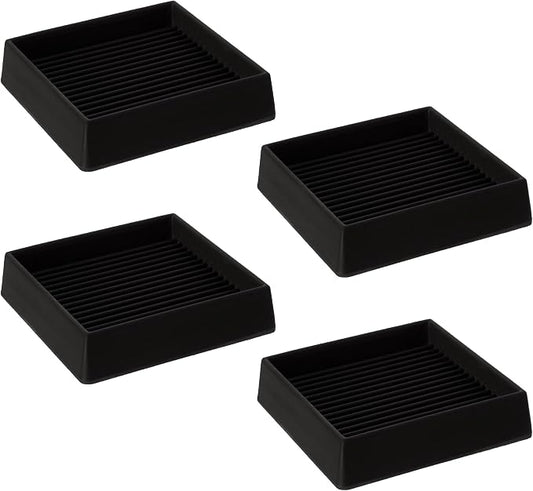 4X4 Rubber Caster Cups, Non Slip Furniture Pads, Anti-Slip Gripper, Anti Skid by VOCOMO
