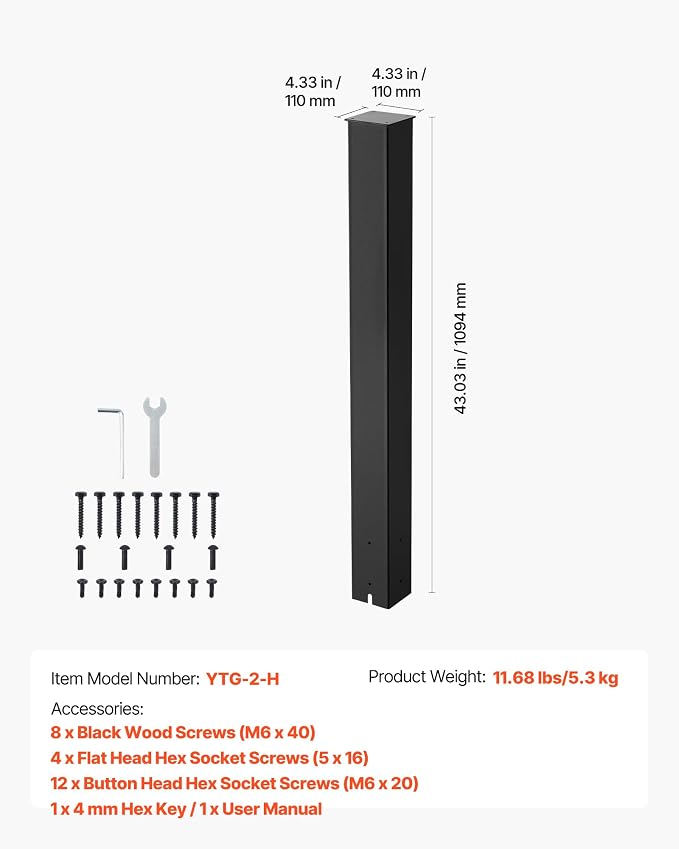 VEVOR Mailbox Post, Steel In-Ground Mounting Mail Box Stand - Image 7