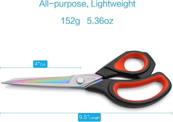 LIVINGO Premium Tailor Scissors Heavy Duty Multi-Purpose Titanium Coating - Image 2