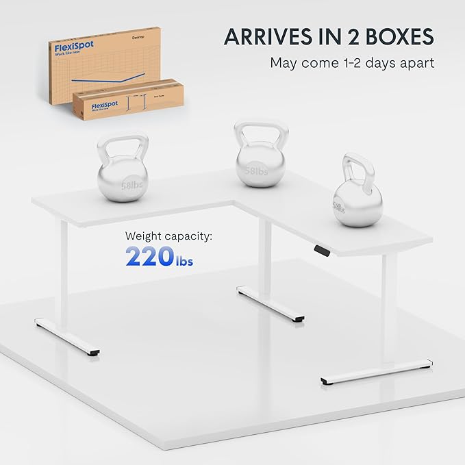 FLEXISPOT L Shaped Standing Desk, 71 x 63 Inch Electric Height Adjustable - Image 6