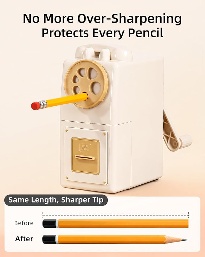 ZMOL Manual Hand Crank Pencil Sharpener - Image 4
