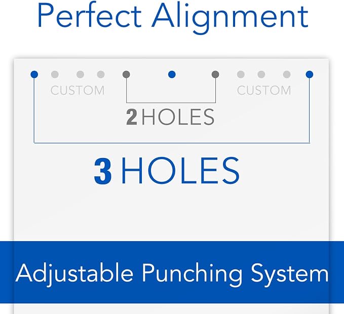 Swingline 3 Hole Punch, 10 Sheet Capacity Three Hole Puncher 3 Ring, Adjustable - Image 3