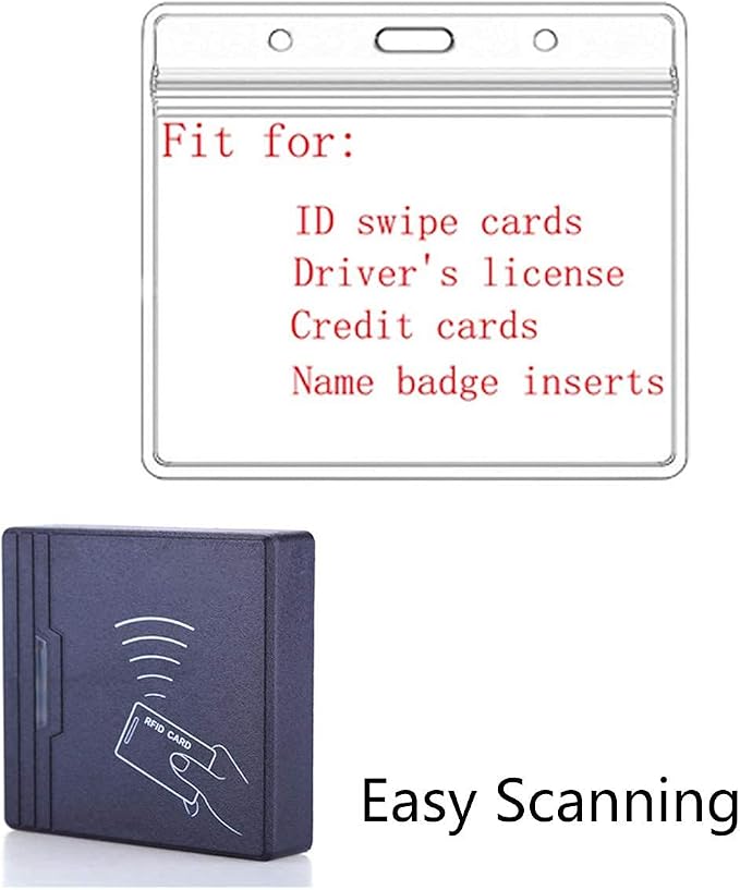 Extra Thick Horizontal ID Card Name Tag Badge Holder - Image 7